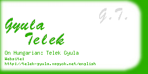 gyula telek business card